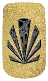 DAROYAL 602 BK SH GD Black Sunburst Shimmer Gold Background